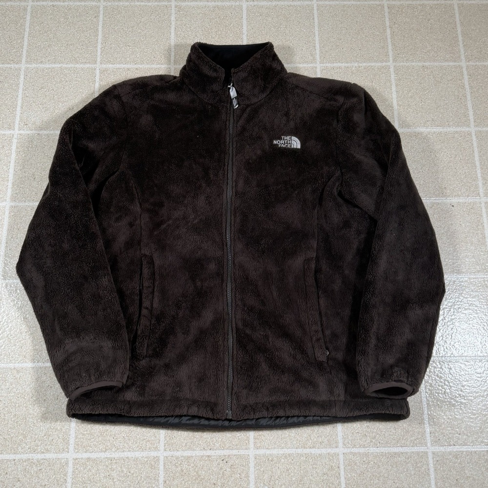 The North Face Osito Fleece Jacket Womens XL Brown Full Zip High Pile Outdoor